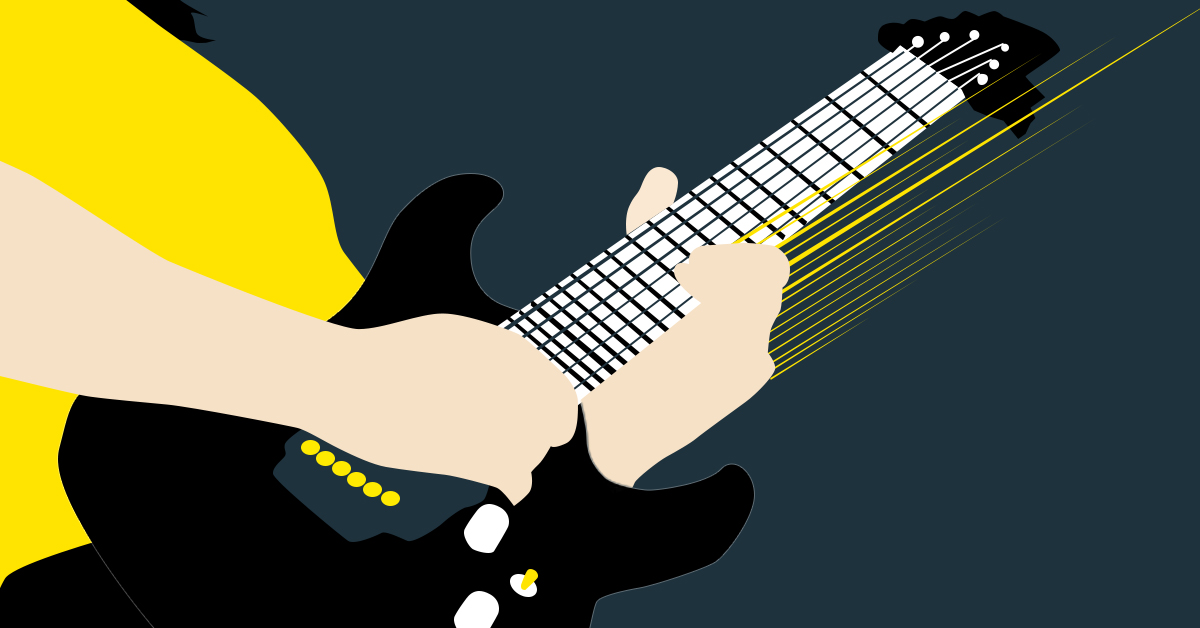 Sweep picking rolling techique